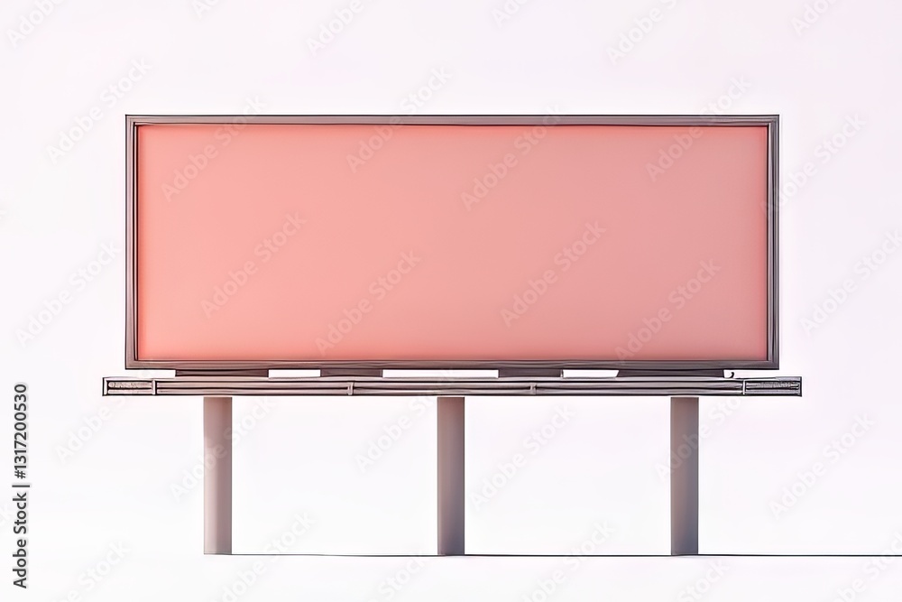 Fototapeta premium Empty Pink Billboard Mockup for Design Inspiration