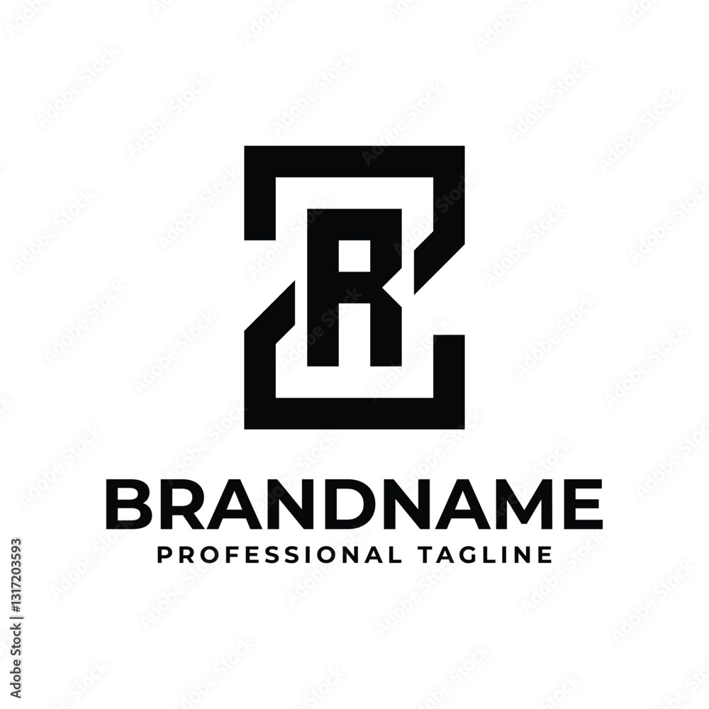 Fototapeta premium Letters ZR Monogram Logo, suitable for any business with ZR or RZ initials
