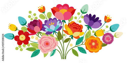 Colorful floral design,
Floral vector art,
Vibrant flower design,
Colorful flower vector,
Floral vector illustration,
Bright floral pattern,
Beautiful flower art,
Modern floral design,
Hand-drawn flow