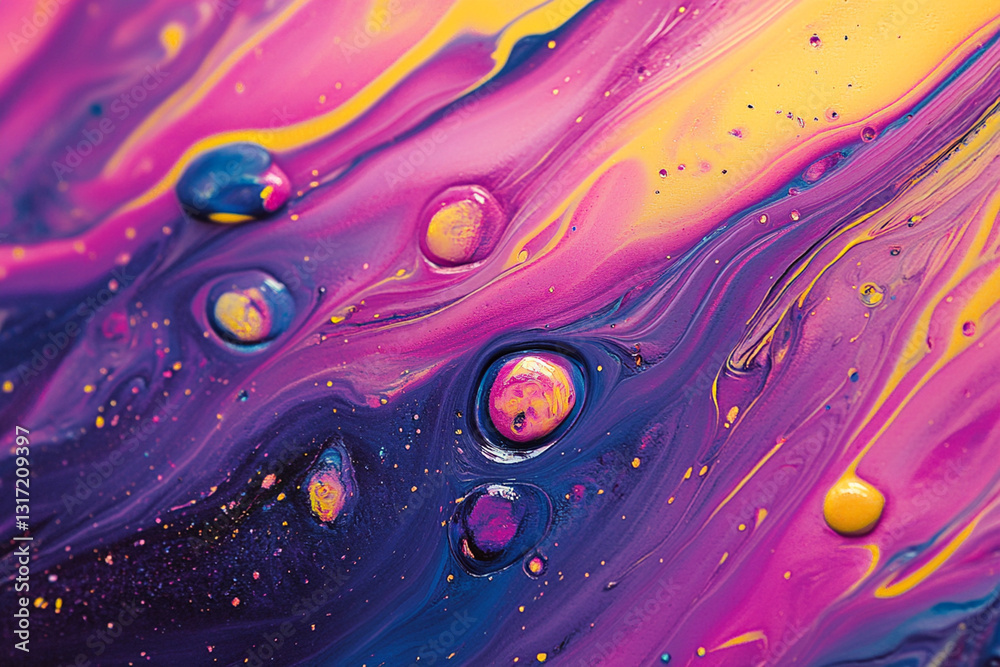 Spilled paint with chaotic patterns, texture Spilled paint with chaotic patterns, texture