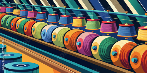 Textile mill vector,
Weaving machine illustration,
Cotton mill vector art,
Cotton weaving process vector,
Textile factory vector,
Industrial weaving vector,
Weaving loom vector,
Cotton fabric producti