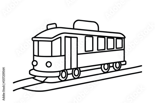 train on white background