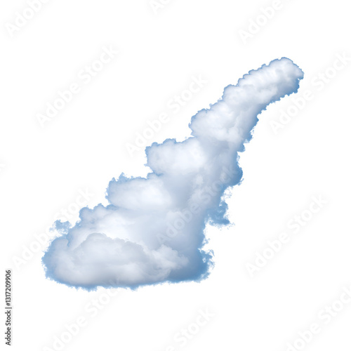 Isolated White Cumulus Cloud Formation on Black Background Digital Art sky airy image smoke vapor   