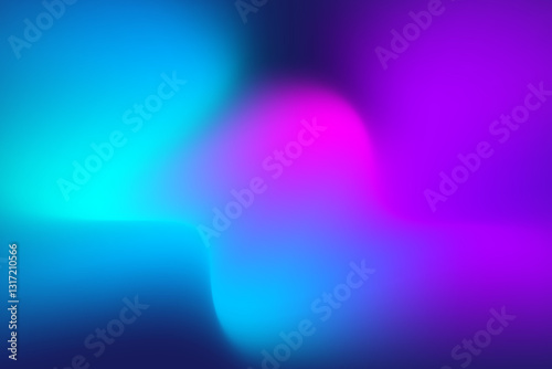 Dynamic gradient blends vibrant blue and purple color.  Abstract fluid vector illustration background