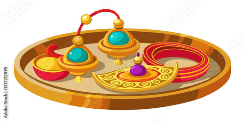 rakhi bracelet plate, decorative plate rakhi, raksha bandhan vector, festive rakhi thali, traditional rakhi design, rakhi celebration vector, Indian festival rakhi, rakhi thali illustration, decorativ