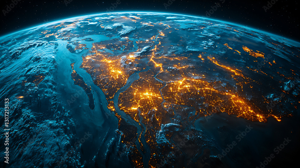 Obraz premium river systems earth,