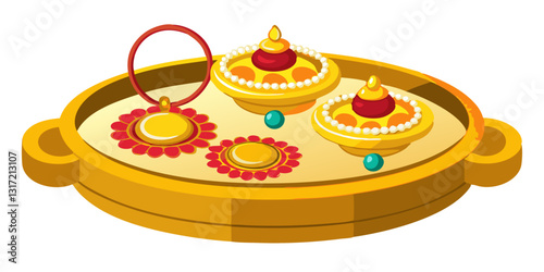 rakhi bracelet plate, decorative plate rakhi, raksha bandhan vector, festive rakhi thali, traditional rakhi design, rakhi celebration vector, Indian festival rakhi, rakhi thali illustration, decorativ