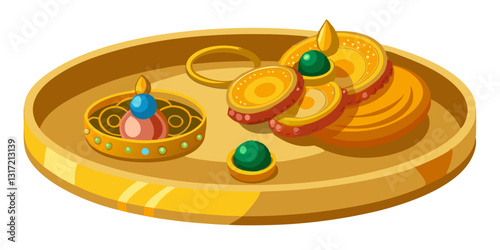 rakhi bracelet plate, decorative plate rakhi, raksha bandhan vector, festive rakhi thali, traditional rakhi design, rakhi celebration vector, Indian festival rakhi, rakhi thali illustration, decorativ