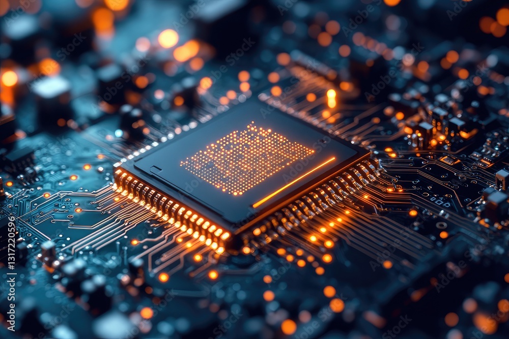 a tiny microchip embedded with nanocircuits. a tiny microchip embedded with nanocircuits.