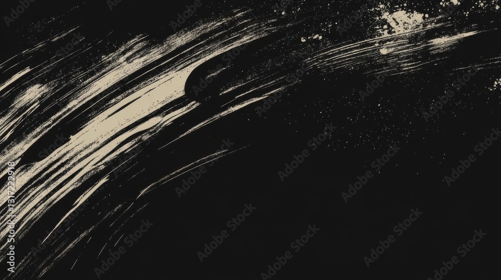 Obraz premium Abstract black and white paint strokes for artistic background design