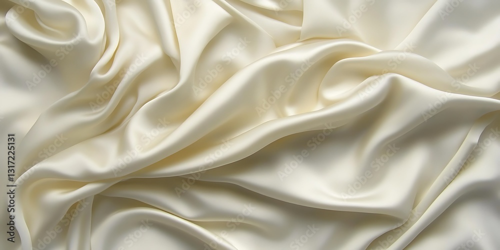 Obraz premium Creamy silk fabric texture, soft folds