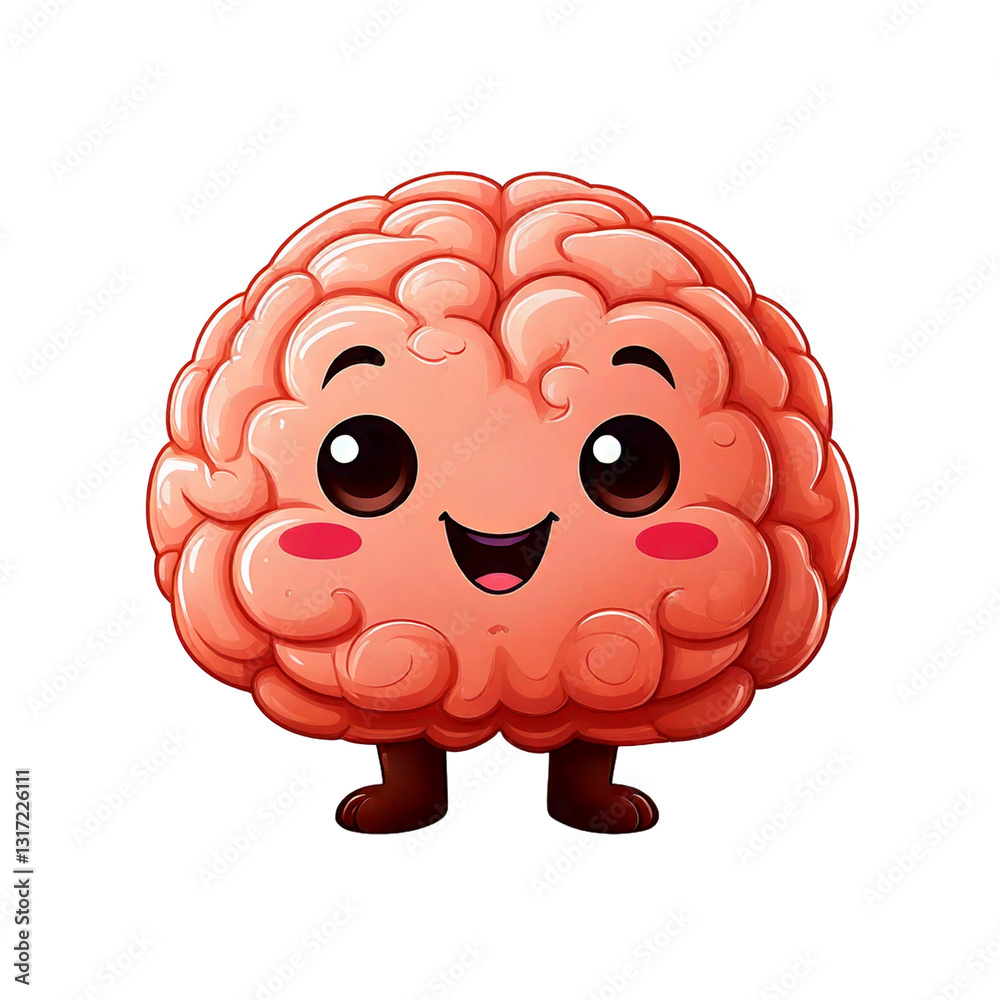 cute illustration brain