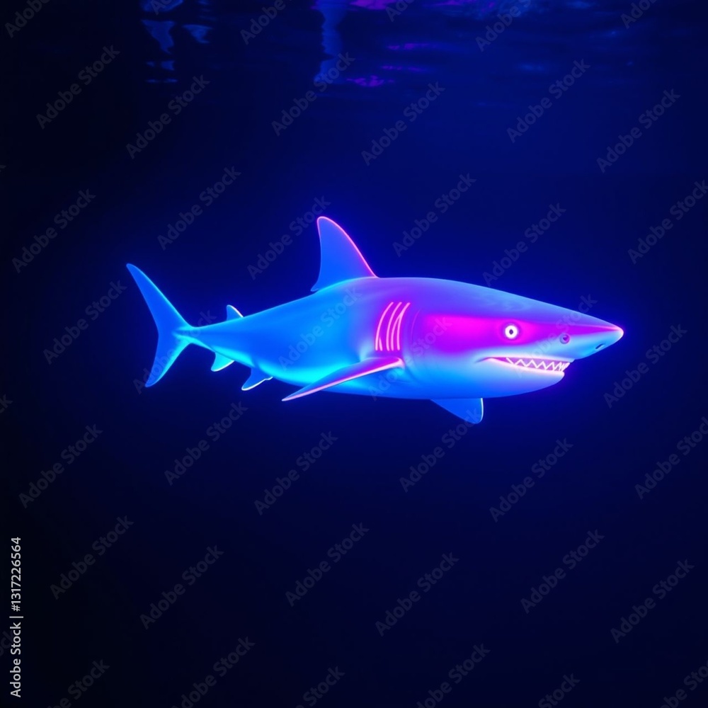 Fototapeta premium Glowing Shark