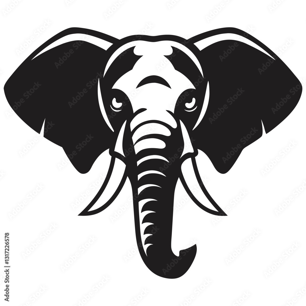vector head of mascot elephant head isolated vector head of mascot elephant head isolated