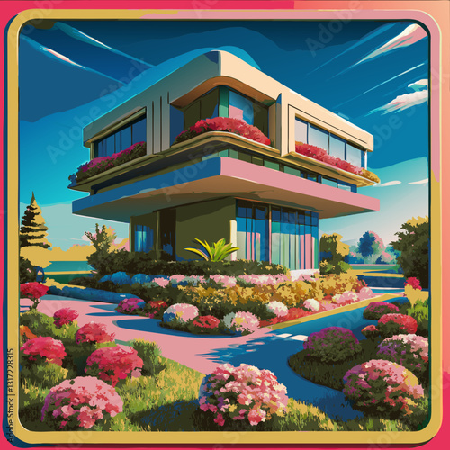 tropical resort hotel