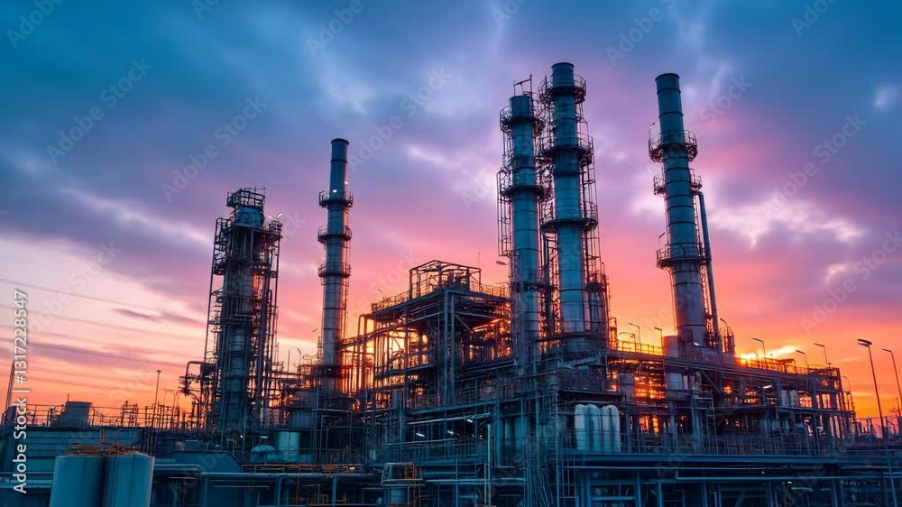 Steampunk sunset over an industrial city a vision of future engineering and heavy machinery Steampunk sunset over an industrial city a vision of future engineering and heavy machinery