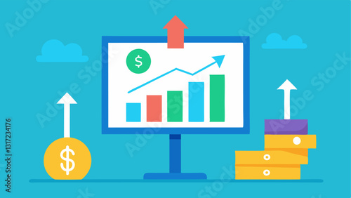 Growth Strategy A business strategy board filled with plans and charts with arrows shooting upwards representing growth potential from faster cash flow due to instant payments.