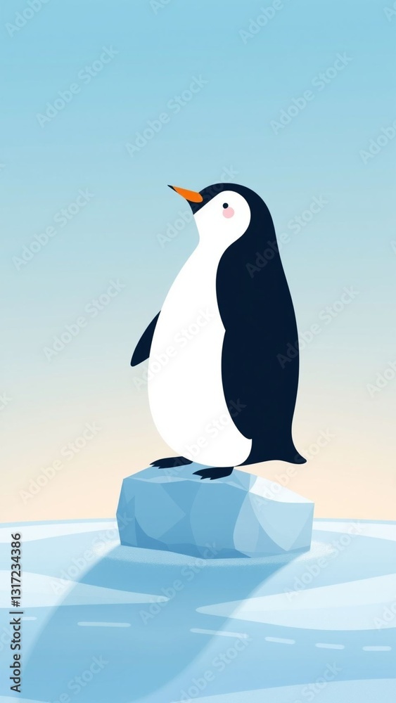 Obraz premium Penguin on Ice