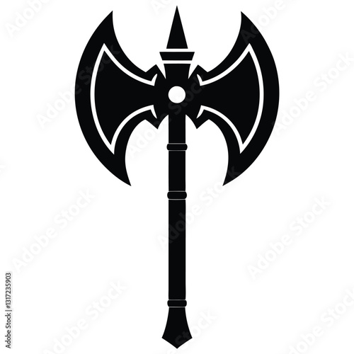 battle axe icon silhouette