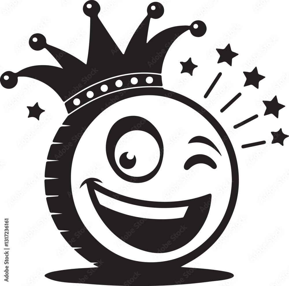Funny April fool's day icon silhouette with emoji vector and illustration design. Funny April fool's day icon silhouette with emoji vector and illustration design.