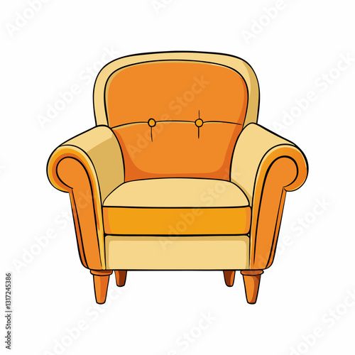 brown leather armchair