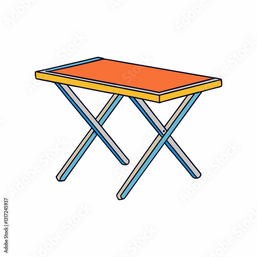 folding table isolated on white