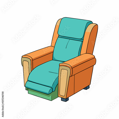 recliner isolated on white