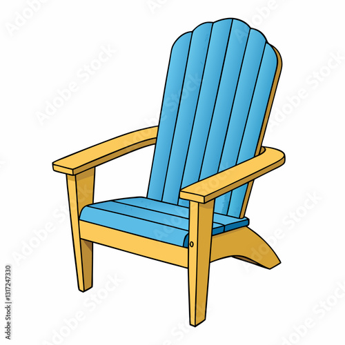 Adirondack chair isolated on white