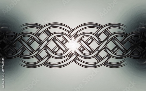 Patrick, Intricate Celtic Knots on Light Background photo