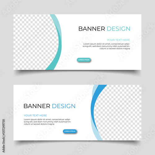 Modern business banner abstract design. Clean simple creative background vector template design