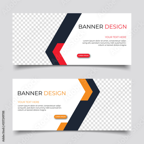 Modern business banner abstract design. Clean simple creative background vector template design
