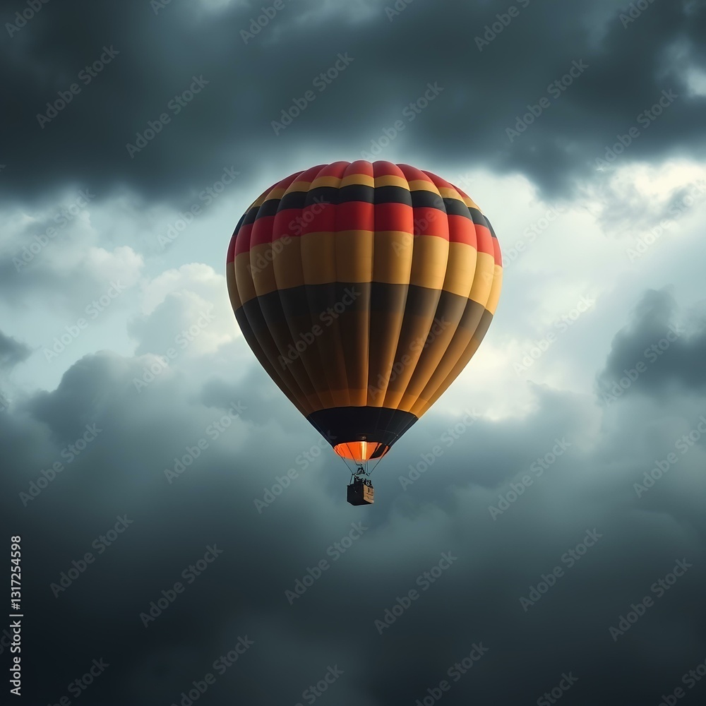 Fototapeta premium hot air balloon in flight Hot air balloon 