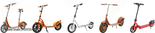 Scooty on transparent background collection set