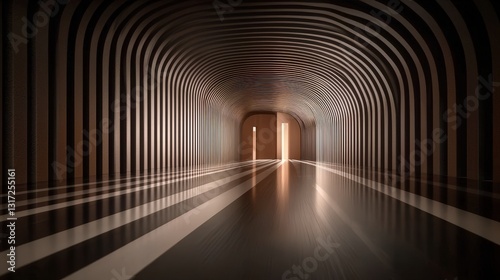 Abstract architectural tunnel