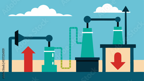 Pumping Excessively An of large industrial pumps ing water from the ground with arrows indicating movement of water away and a label Excessive Pumping.