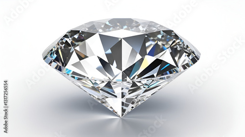 diamante su sfondo bianco