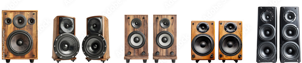Speaker on transparent background collection set Speaker on transparent background collection set