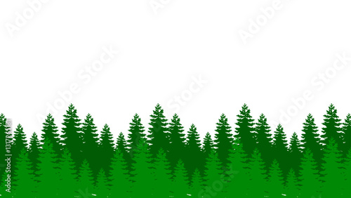 set of trees isolated on white background vector