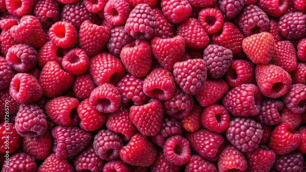A vibrant tapestry of ripe raspberries, each a jewel of deep red, showcasing the beauty of nature's bounty. A vibrant tapestry of ripe raspberries, each a jewel of deep red, showcasing the beauty of nature's bounty.