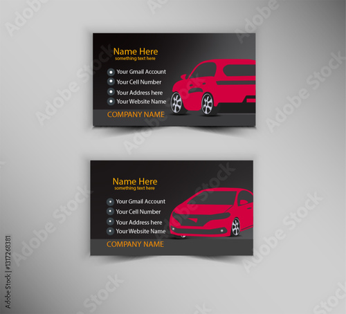 Rent a car sale visiting card design
