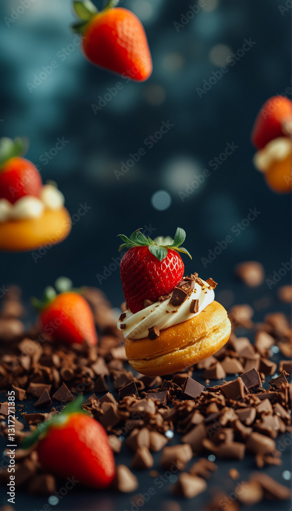 Fototapeta premium Strawberry Topped Dessert