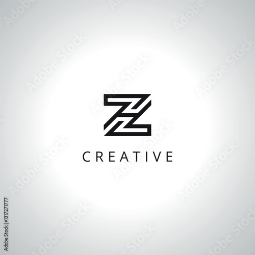 Abstract ZH HZ Monogram Logo Template With Vector Eps.