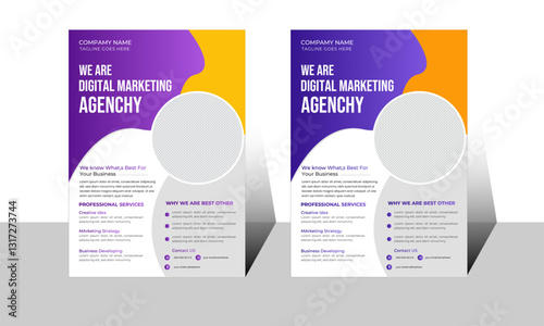 PROFESSIONAL CORPORATE BUSINESS FLYER DESIGN TEMPLATE. perfect for creative professional business. vector template