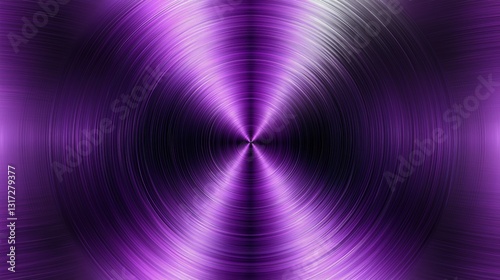 Futuristic purple metallic texture with radial brushed metal effect