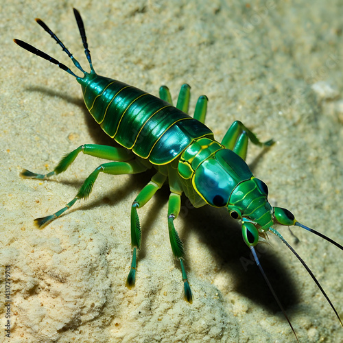 Green Mantis Shrimp, Gonodactylellus viridis photo