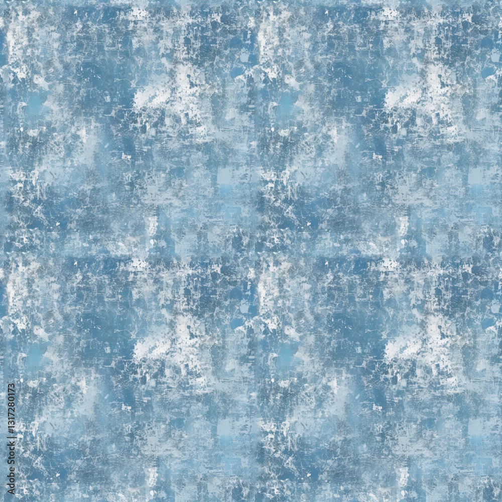 Fototapeta premium Seamless abstract blue texture with a watercolor effect.