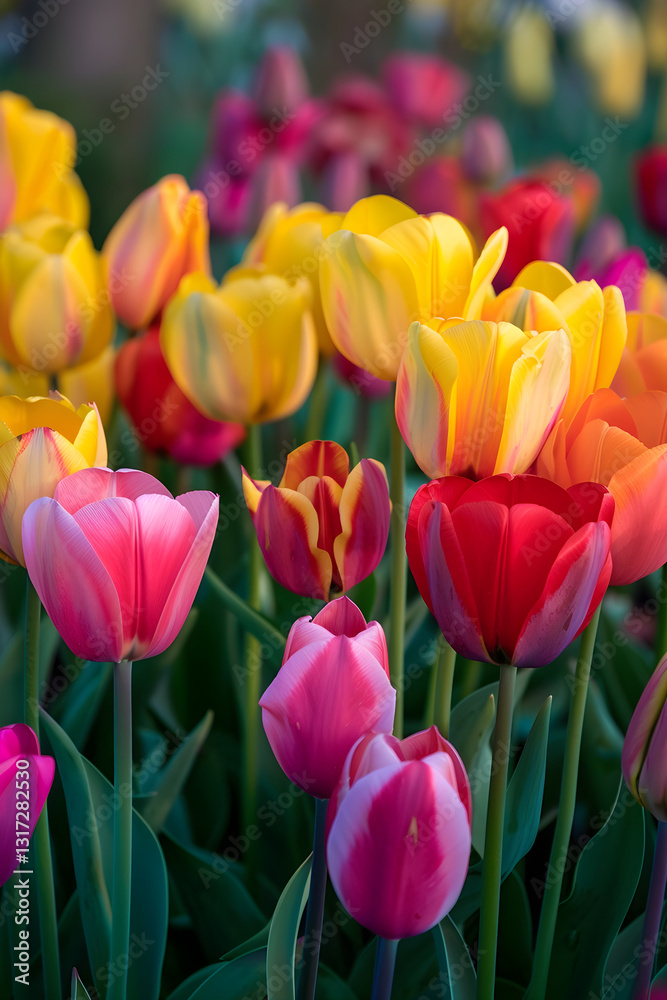 Fototapeta premium The Comprehensive Guide to Tulip Care: From Planting to Blooming