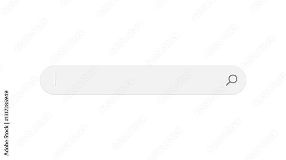 Search bar design with blank input field and simple interface for user queries. User interacts with a minimal search interface featuring a blank input field to enter queries. Search bar design with blank input field and simple interface for user queries. User interacts with a minimal search interface featuring a blank input field to enter queries.