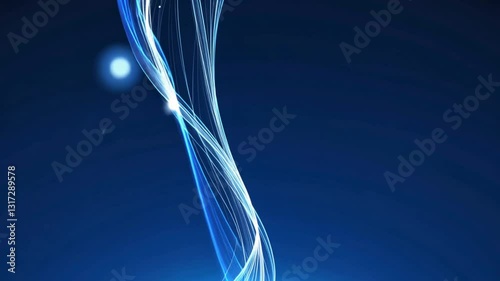 Abstract Light Waves on Dark Background for Artistic Designs