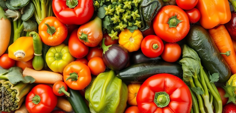 Vibrant assortment of fresh vegetables, isolated, still life, vibrant Vibrant assortment of fresh vegetables, isolated, still life, vibrant